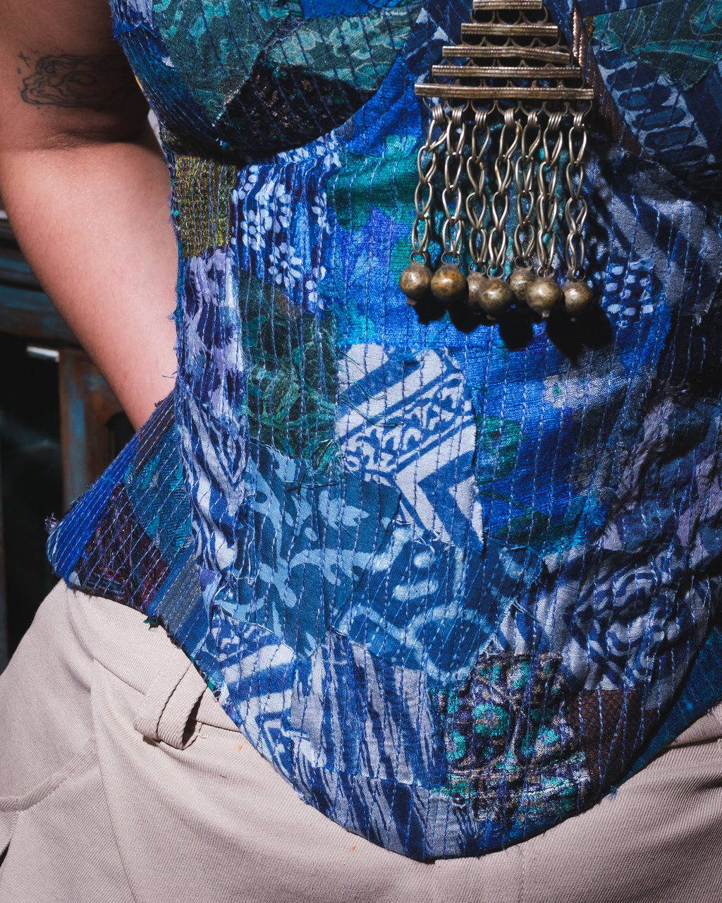 Patchwork Akshara corset